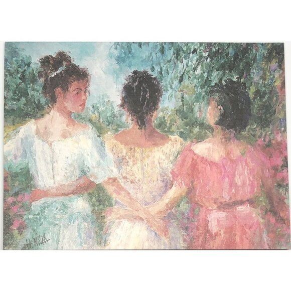 4x5.5" Reception Invitation Print TAPESTRY OF LIFE Texas Painter HENRIETTA MILAN - Picture 1 of 3